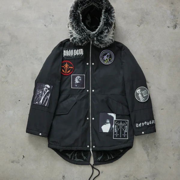 Dropdead Black Marker Parker Coat (2)