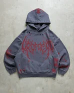 Dropdead Bludy Hell Distressed Hoodie (2)