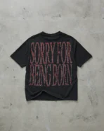 Dropdead Born Sorry Washed Black T Shirt (1)