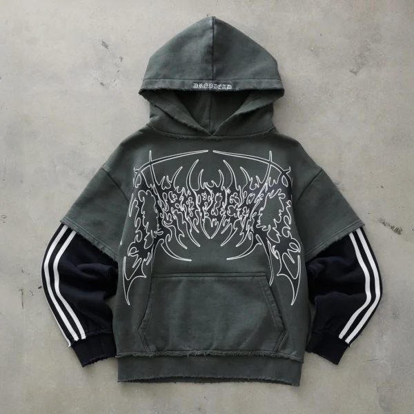 Dropdead Deathcore Layered Hoodie (2)