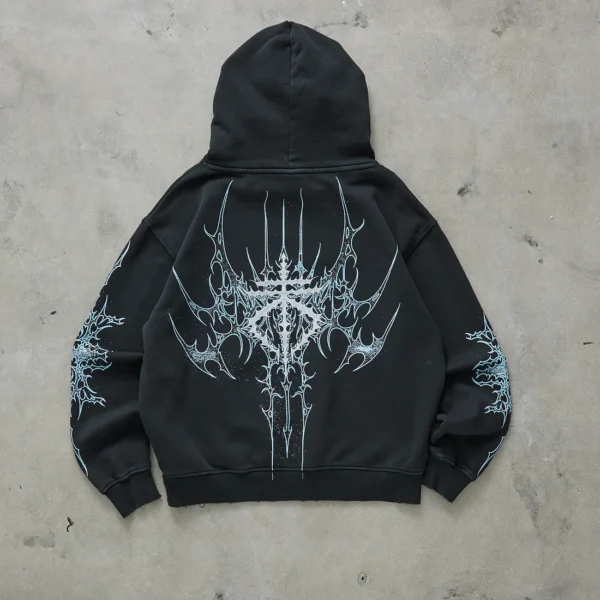 Dropdead Frostbite Washed Black Hoodie (2)