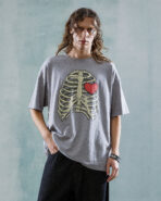 Dropdead Ribcage '05 Washed Grey T Shirt (1)