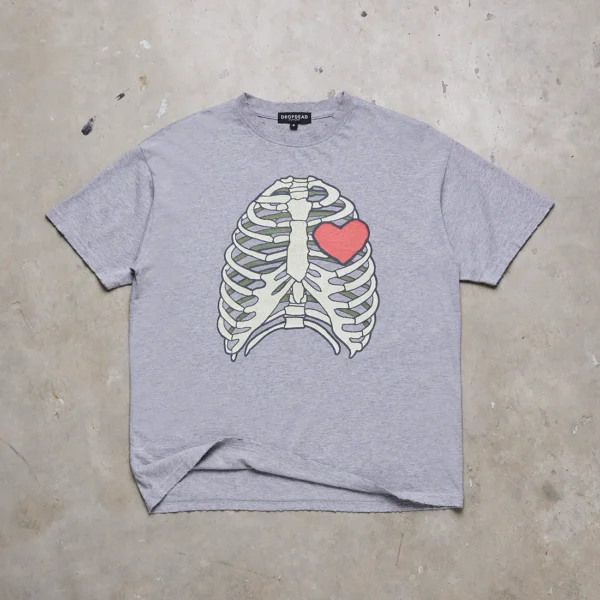 Dropdead Ribcage '05 Washed Grey T Shirt (2)