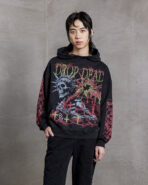 Dropdead Skull Shot Washed Black Hoodie (1)